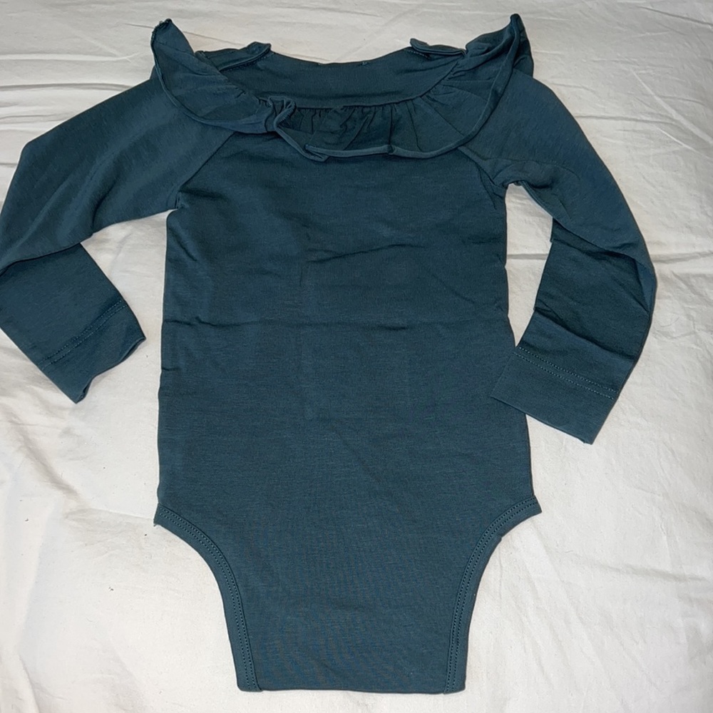 Dark Green Onsie with Ruffles - Picture 5 of 7